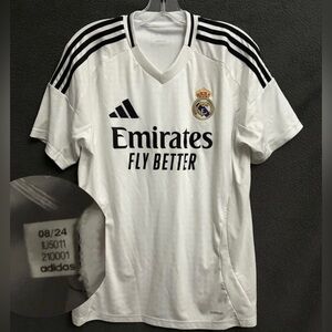 Men’s Authentic Adidas Real Madrid CF 2024/25 Home Jersey Size M